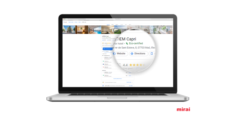 Google hotel eco sustentável Mirai