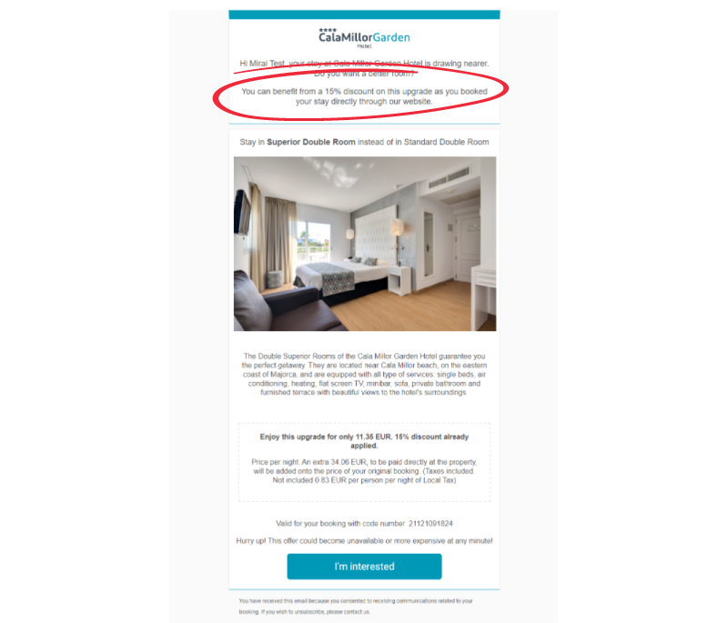activate upselling Mirai