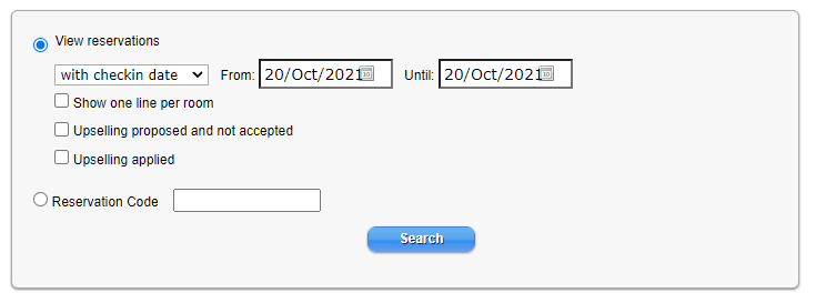 booking new filters Mirai extranet
